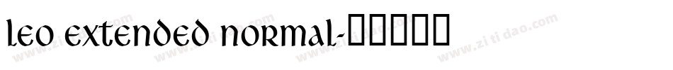 Leo Extended Normal字体转换